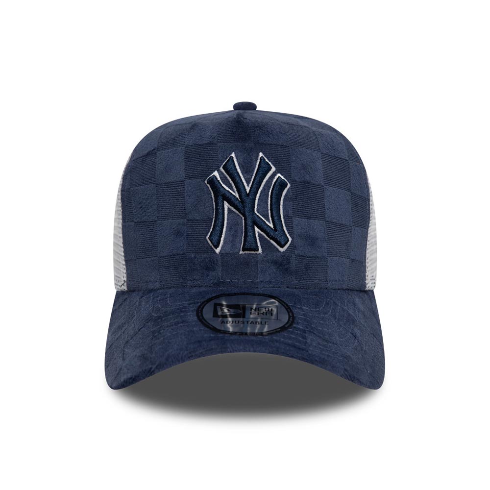 Tonal Check Trucker New York Yankees Nvy New Era image number 0