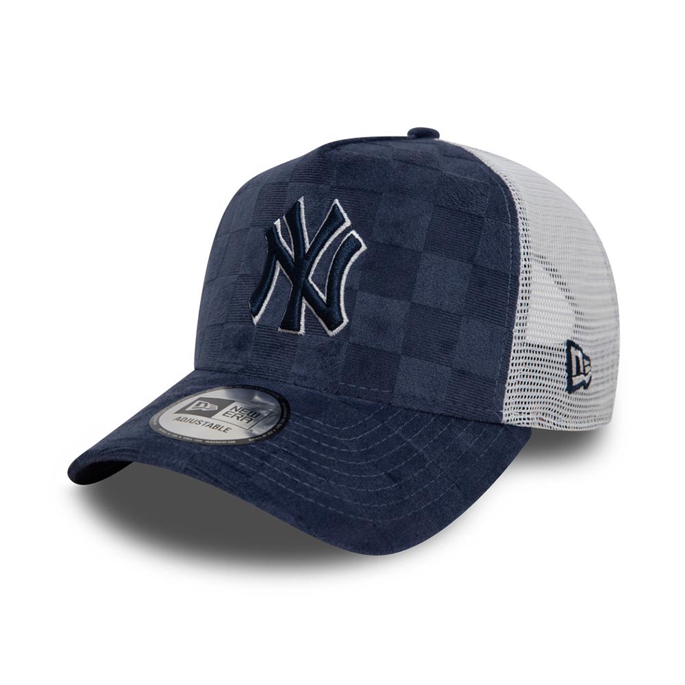 Tonal Check Trucker New York Yankees Nvy New Era image number 1